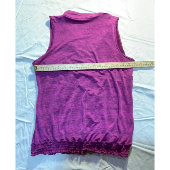 HeartSoul Tank Top Womens Size XL Purple Ruffle Trim Sleeveless V-Neck Casual - Picture 2 of 7